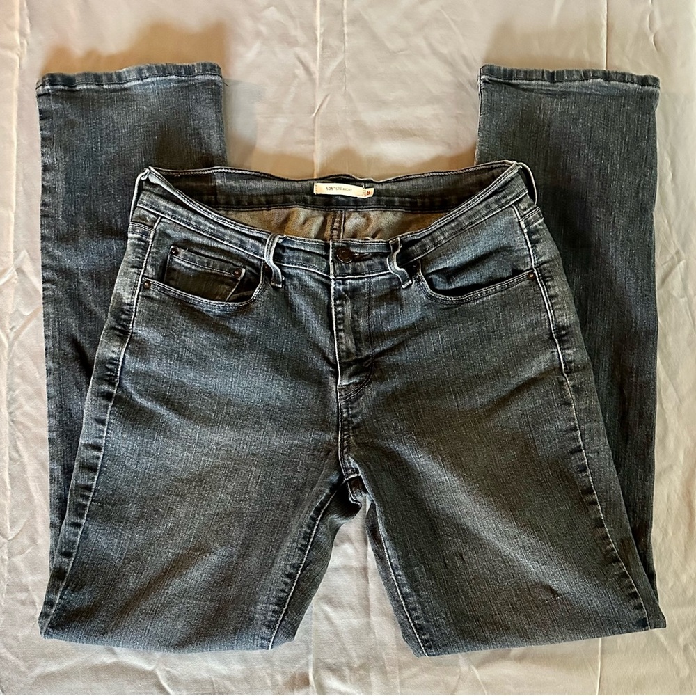 Levi’s 505 Straight Leg Sz 8 with Silver Stitching